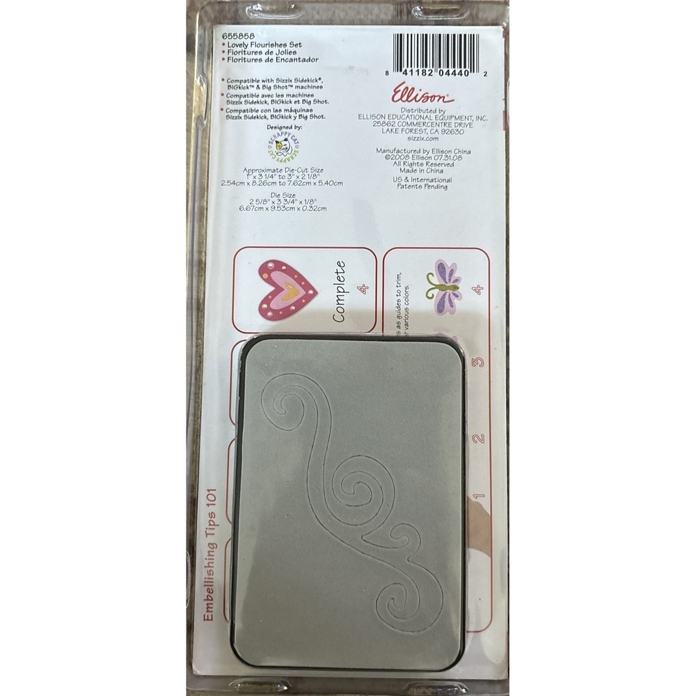 Sizzix TRUE LOVE Sizzlits LOVELY FLOURISHES SET 655858 - Picture 2 of 2